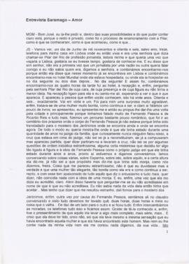 Entrevista Saramago - Amor