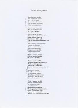 Eu vivo a vida perdida