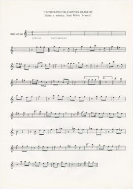 Partituras da canção "Capotes pretos, capotes brancos"