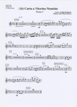 Parte de flauta da canção "Carta a Vitorino Nemésio"