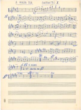 Parte de clarinetes I da canção "A Minha Rua"