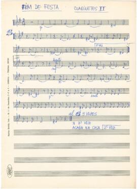 Parte de clarinetes II da canção "Fim de Festa"