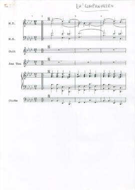 Partitura geral da canção "Eh! Companheiro"