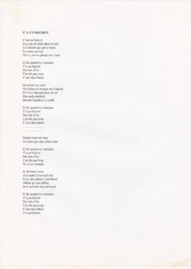 Letra da canção "Y'a un bistrot"