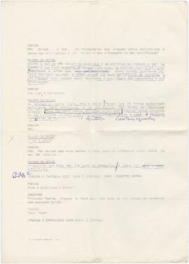 Excerto de guião da peça "A Flauta Mágica"