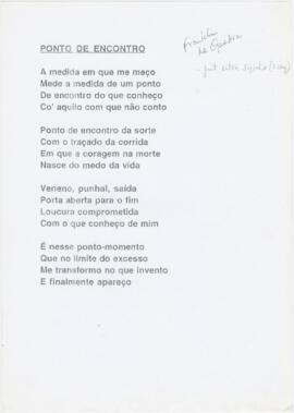 Letra da canção "Ponto de encontro"