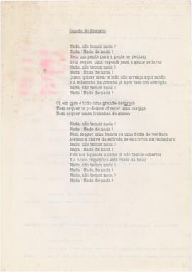 Letra da canção "Canção do Disfarce"