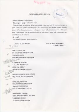 Letra de "Canção do sol e da lua"