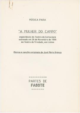 Partes de fagote de "A Mulher do Campo"