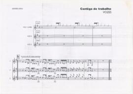 Parte de vozes da canção "Cantiga de trabalho"