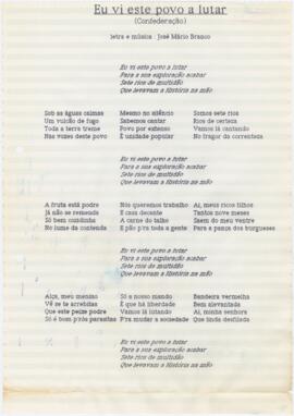 Letra da canção "Eu vi este povo a lutar (Confederação)"
