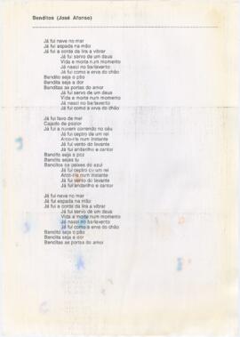 Letra da canção "Benditos"