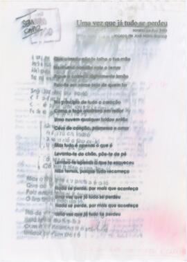 Letra da canção "Uma vez que já tudo se perdeu"