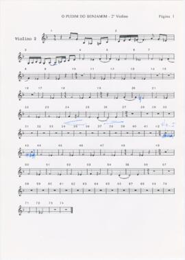 Parte de 2º violino de "O pudim do Benjamim"