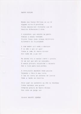 Letra da canção "Barro divino"