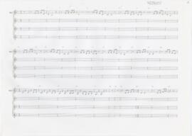 Partitura com melodia para voz de "Benjamim e o espelho"