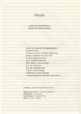 Letra e ficha técnica da canção "Poema"