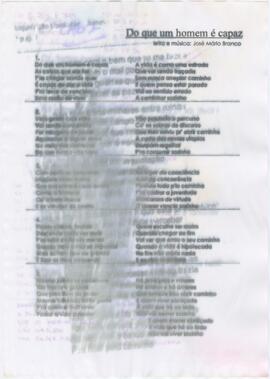 Letra da canção "Do que um homem é capaz"