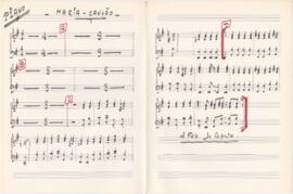 Parte de piano da canção "Maria-Canção"