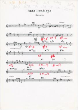 Parte de guitarra da canção "Fado Penélope"
