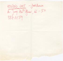 Morada e contacto Estúdio LMT