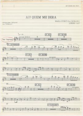 Parte de saxofone soprano da canção "Ai! Quem me dera"