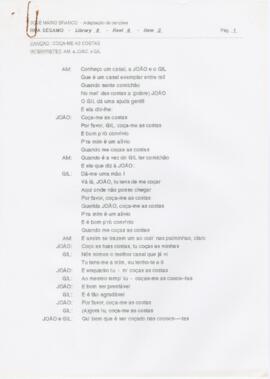 Letra da canção "Coça-me as costas"