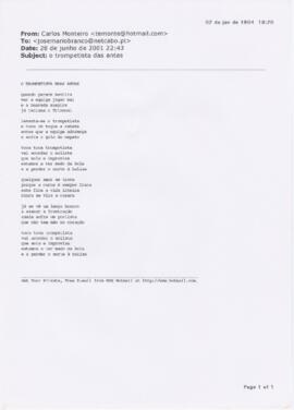 Letra da canção "O trompetista das Antas"