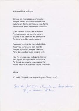 Poema "A Nossa Mãe é o Mundo"