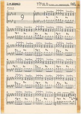 Parte de piano da canção "Elogio da Corporação"