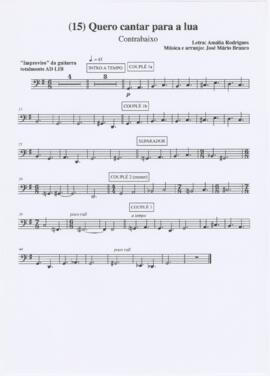 Parte de contrabaixo da canção "Quero cantar para a lua"