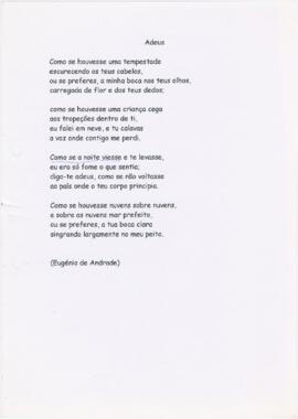 Poema "Adeus"