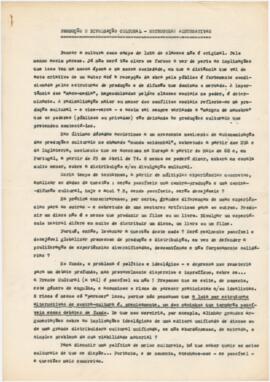 Texto sobre "Produção e divulgação cultural"