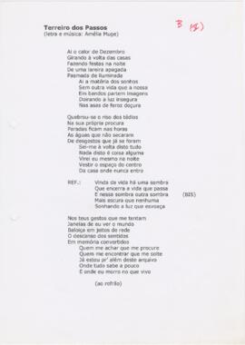 Letra da canção "Terreiro dos Passos"