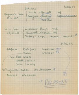 Agendamento de sessões com músicos e contactos