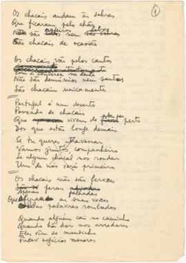 Letra da canção "Os chacais"