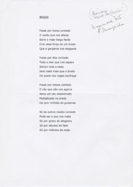 Letra da canção "Brado"