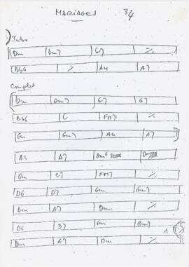 Cifras da canção "Mariages"