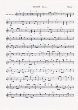 Parte de guitarra de "Onde estás Ronrom?"
