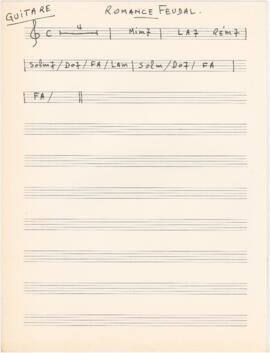 Cifras para guitarra da canção "Romance feudal"