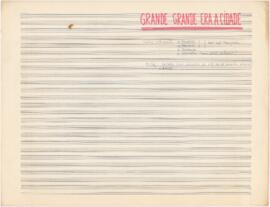 Partitura geral da canção "Grande grande era a cidade"