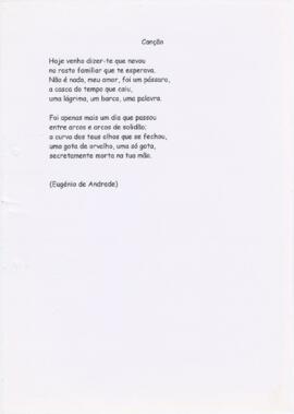 Poema "Canção"