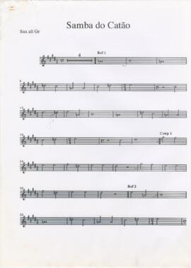 Parte de saxofone alto grave de "Samba do Catão"