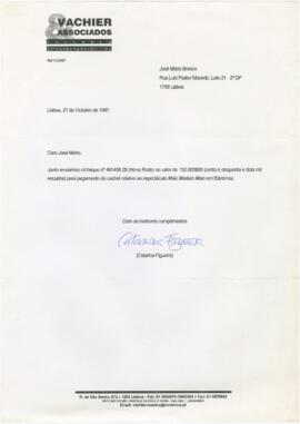 Correspondência da Vachier & Associados para José Mário Branco