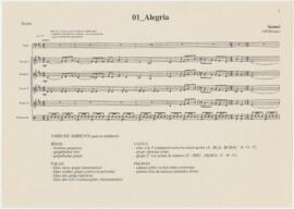 Partitura geral da canção "Alegria"