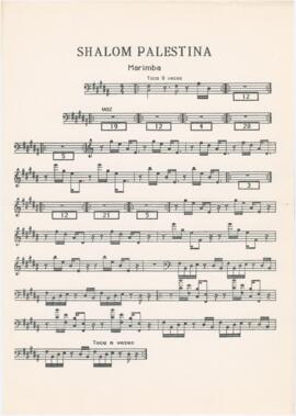 Parte de marimba da canção "Shalom Palestina"