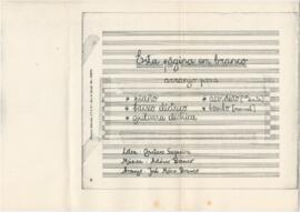 Partitura da canção "Esta página em branco"