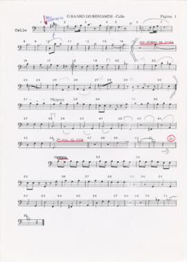 Parte de violoncelo de "O banho do Benjamim"
