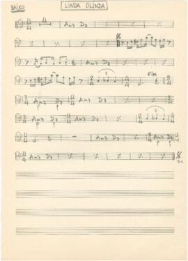 Parte de baixo da canção "Linda Olinda"