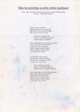 Letra da canção "Não te prendas a uma onda qualquer"